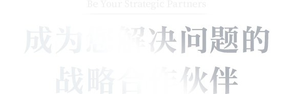 成为您解决问题的战略合作伙伴